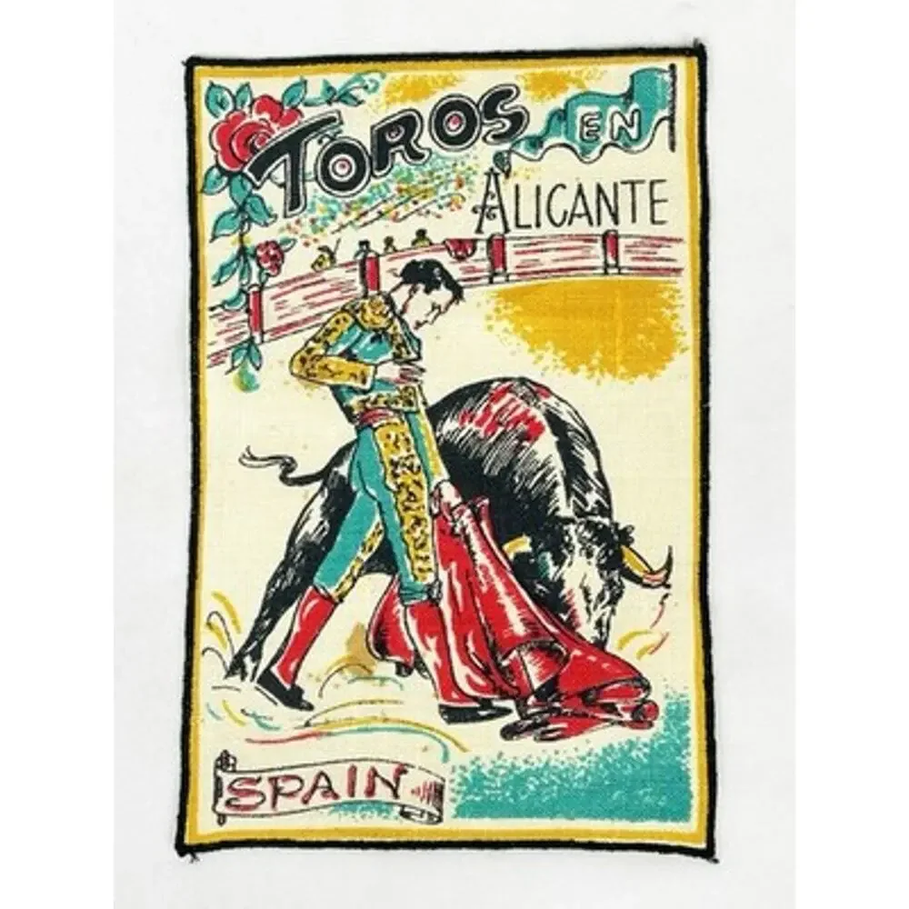 Vtg Styled by Dewan Linen Cocktail Napkins Set of 4 Spain Bullfighting Matador